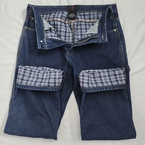 Men's Size 34 Insulated Fleece Lined Utility Work Carpenter Jeans Straight Fit